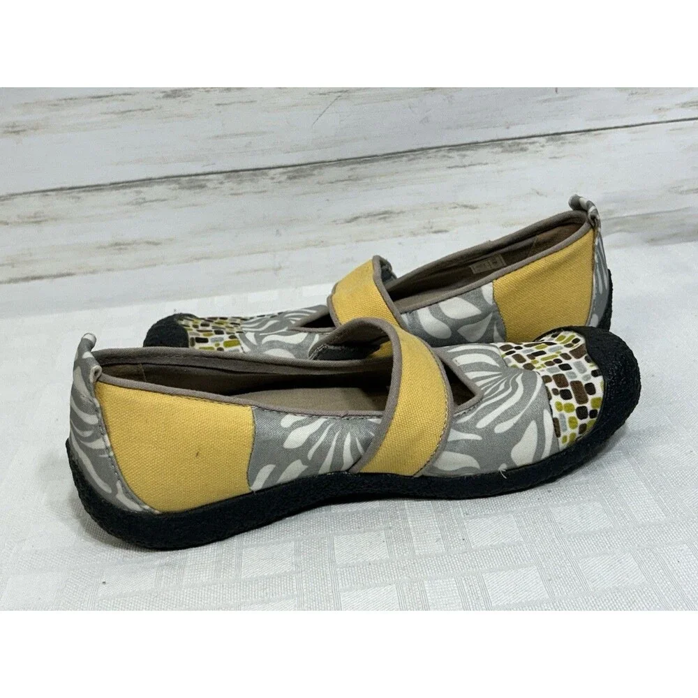KEEN Mary Jane Harvest Mimosa Silver Zebra Loafer Flats Shoes Women's Size 9